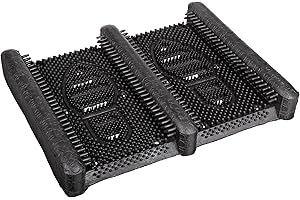 Wearwell Natural Rubber 229 Mud Chucker Entrance Mat with Pliable Scraping Rubber Fingers, for Outdoor Entrances, 12.4" Width
