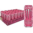 Monster Energy Ultra Rosa, Sugar Free Energy Drink, 16 Ounce (Pack of 24)