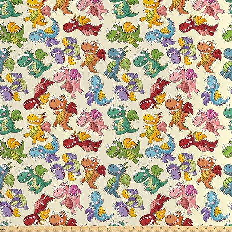 Amazon Com Ambesonne Children Fabric By The Yard Baby Loving