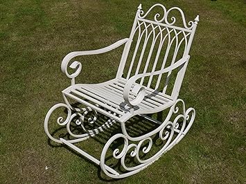 Garten Schaukelstuhl Aged Creme Stahl Garten Schaukelstuhl Amazon De Kuche Haushalt