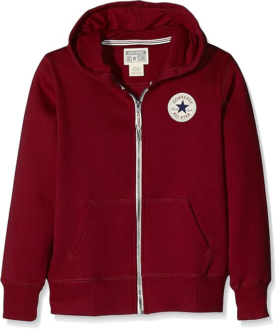 Converse Boy's Chuck Patch Core Zip Hoodie, Red (Red Block), 6-7 Years: Amazon.co.uk: Clothing