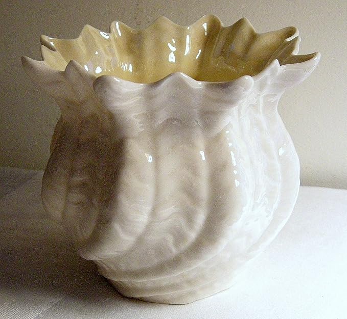 Belleek Porcelain Shell Vase, Green Mark Home & Kitchen