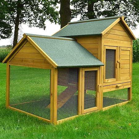 Zooprimus Kaninchenstall 07 Hasenkäfig - HASENFARM - Stall für Außenbereich (für Kleintiere: Hasen, Kaninchen, Meerschweinche