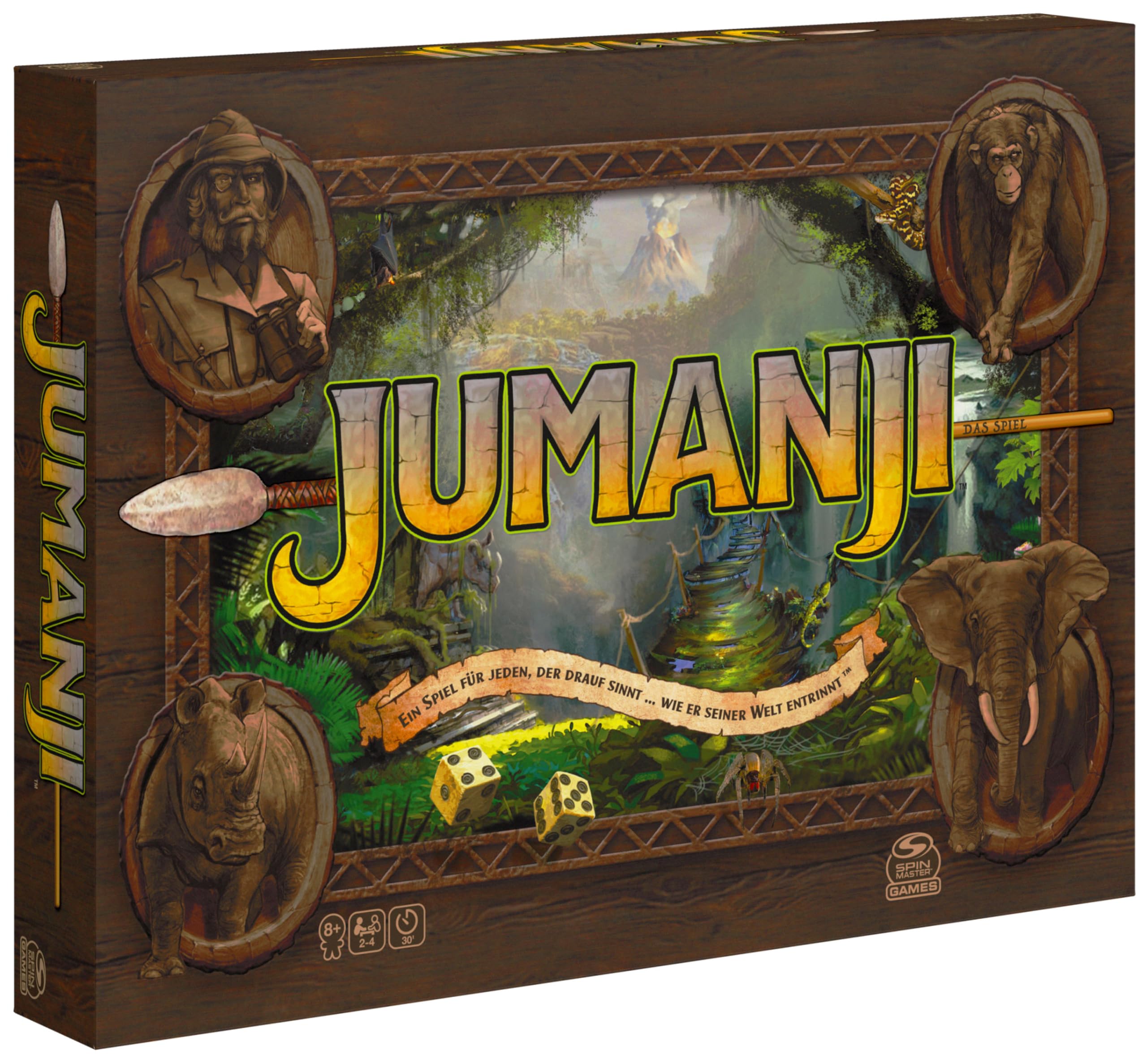 Spin Master Games - Jumanji - das actiongeladene Familienspiel für 2–4 mutige Abenteurer ab 8 Jahren - kooperatives Abenteuerspiel mit spannenden Challenges 9
