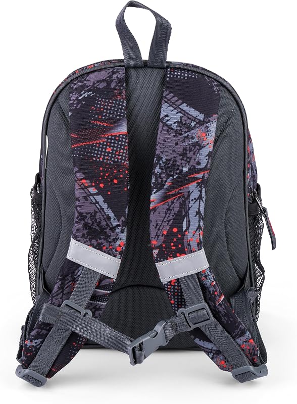Sac à dos pour l'école maternelle, 6 pièces, sangle de poitrine réglable, bande de sécurité pour la visibilité, crayons de couleur et livre de coloriage inclus