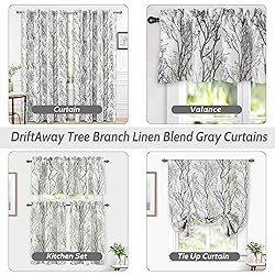 DriftAway Tree Branch Linen Lined Valance Double