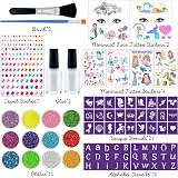 Lubibi Glitter Tattoo Kit Kids Mermaid Temporary Tattoos 12 Colors Glitter view 2