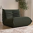 Bean Bag Chair, Fireside Chair Bean Bag Sofa Large Bean Bag Chair for Adults, Bean Bag Chairs for Teens with High Density Comfortable Foam, Memory Foam Bean Bag for Living Room, Bedroom (Green)