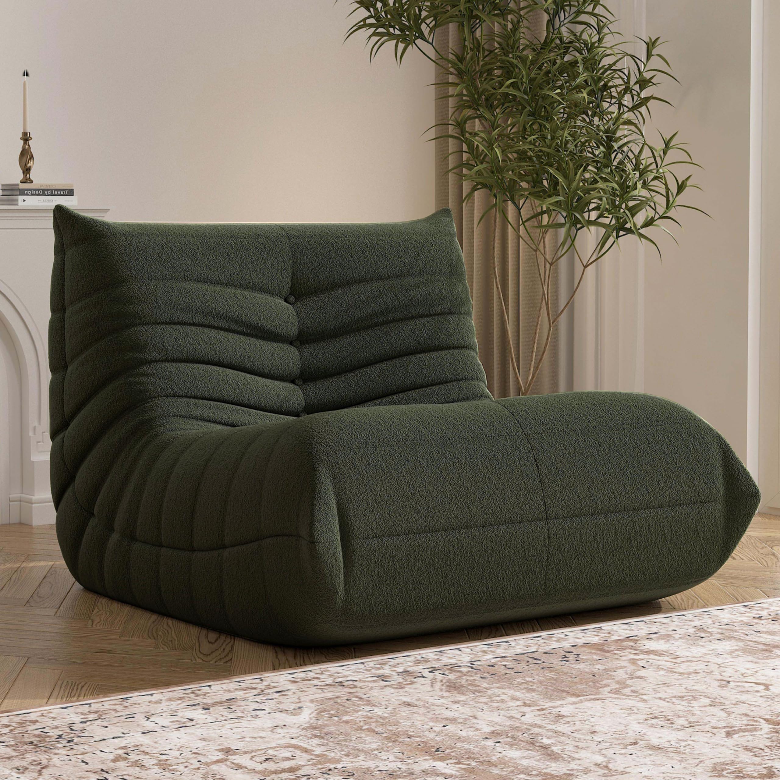 Photo 1 of Fireside Bean Bag Sofa - Large Bean Bag Chair for Adults & Teens, High Density Comfortable Foam, Memory Foam for Living Room, Bedroom (Green)