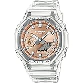 Casio G-Shock Octagonal Rose Gold Dial Translucent Resin Watch GA2100BM-7A5
