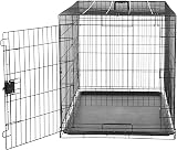 Amazon Basics XXL Metal Dog Crate Cage with Tray Black 122 cm view 4