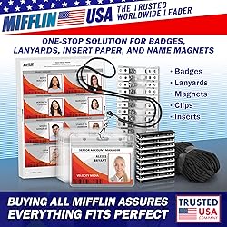 MIFFLIN Large (L) Vertical ID Badge Holders