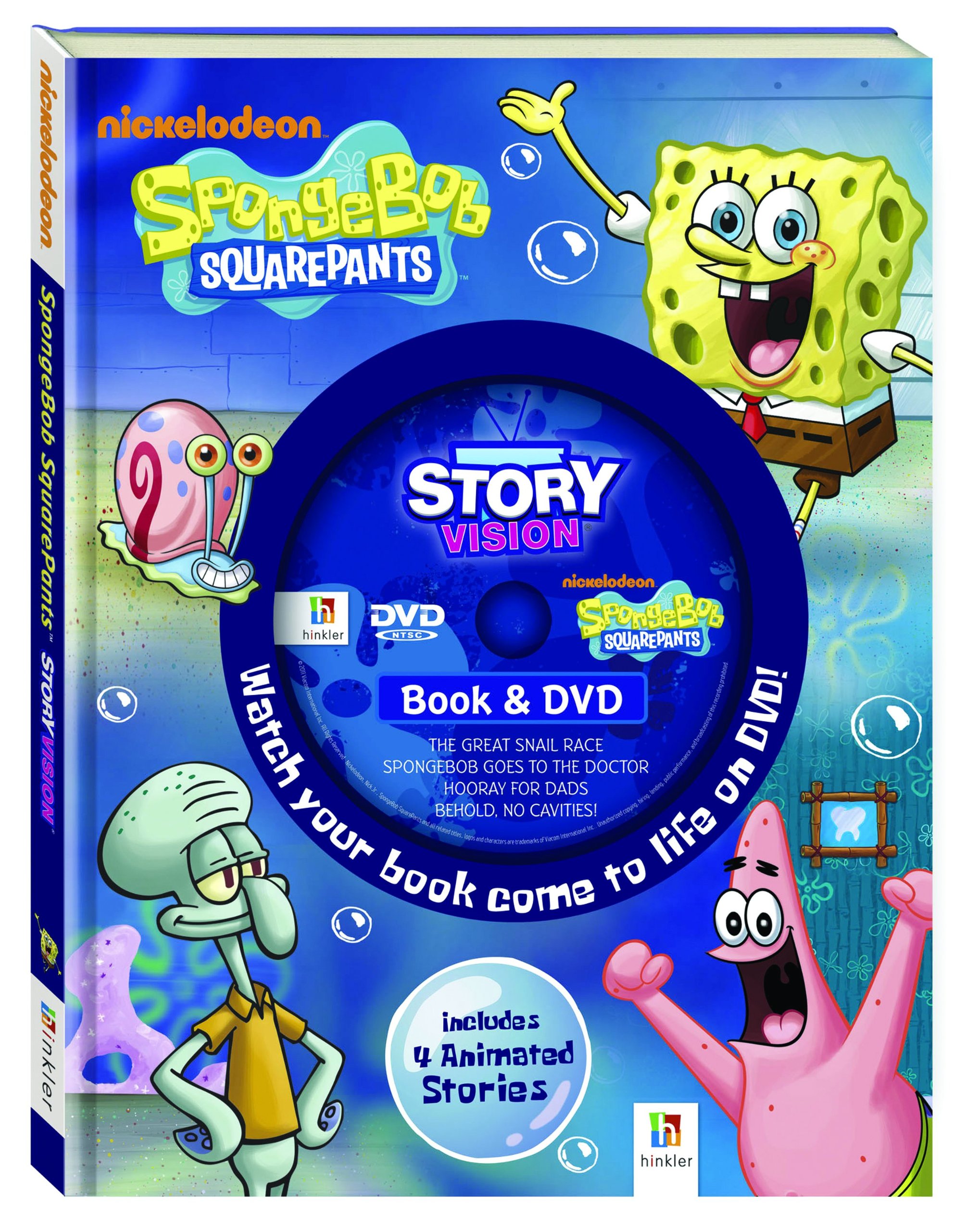 Amazon Com Spongebob Squarepants Story Vision Book Dvd Nickelodeon Spongebob Squarepants Hinkler Editors Books