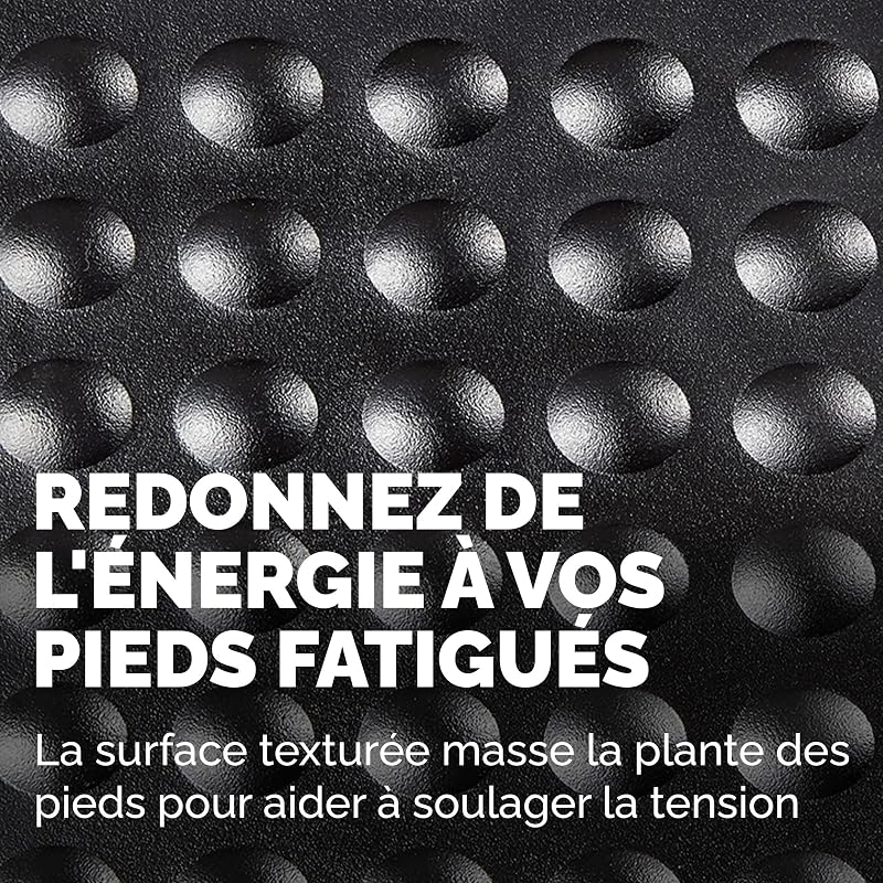 Repose-pieds Everyday Plus - Repose-pieds ergonomique avec base antidérapante - Repose-pieds sous le bureau - Repose-pieds tabouret pour le bureau et la maison - Noir
