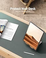 YSAGi Leather Desk Mat Large 60x35 cm Non-Slip Waterproof Dark Green view 7