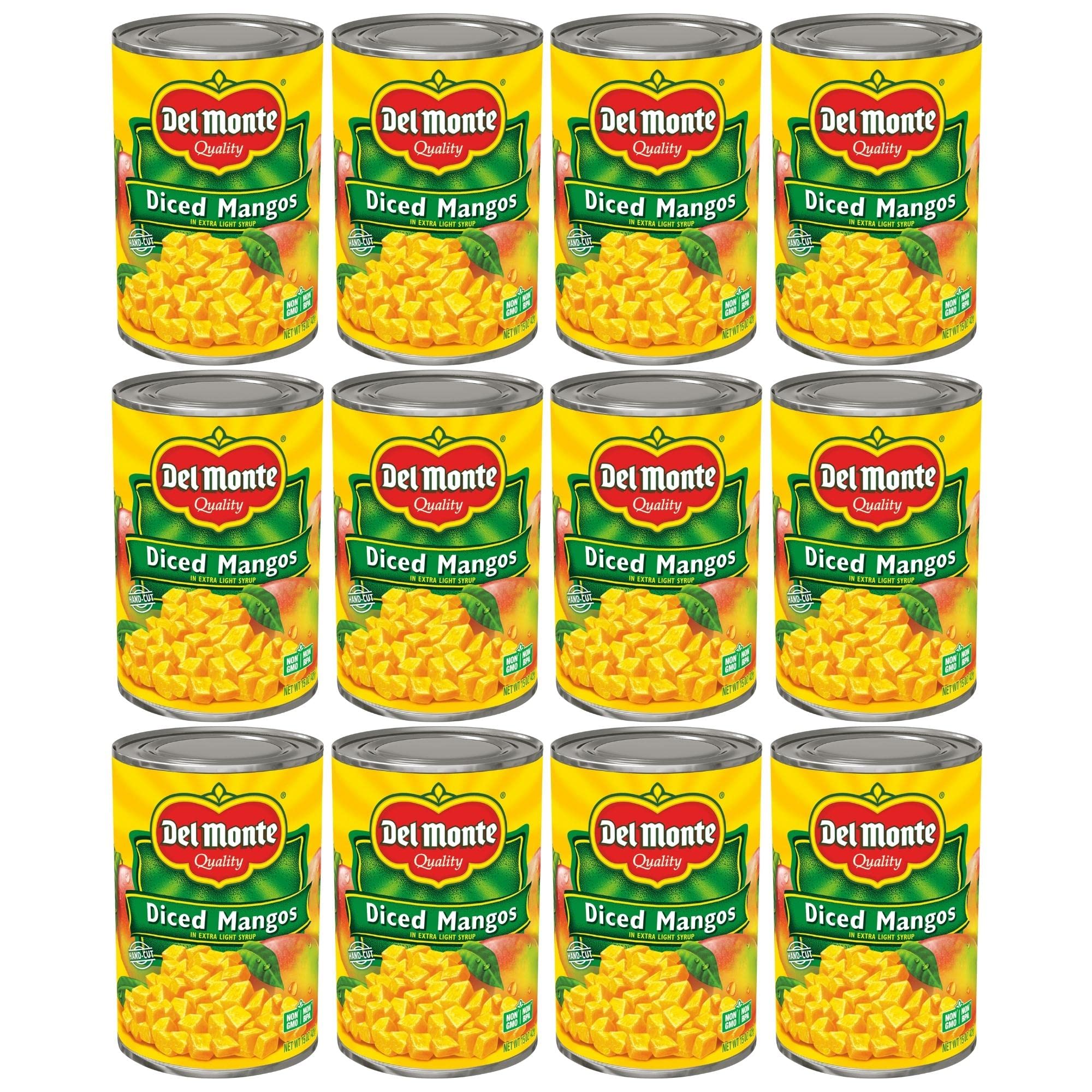 Del Monte Diced Mango in Extra Light Syrup, Canned