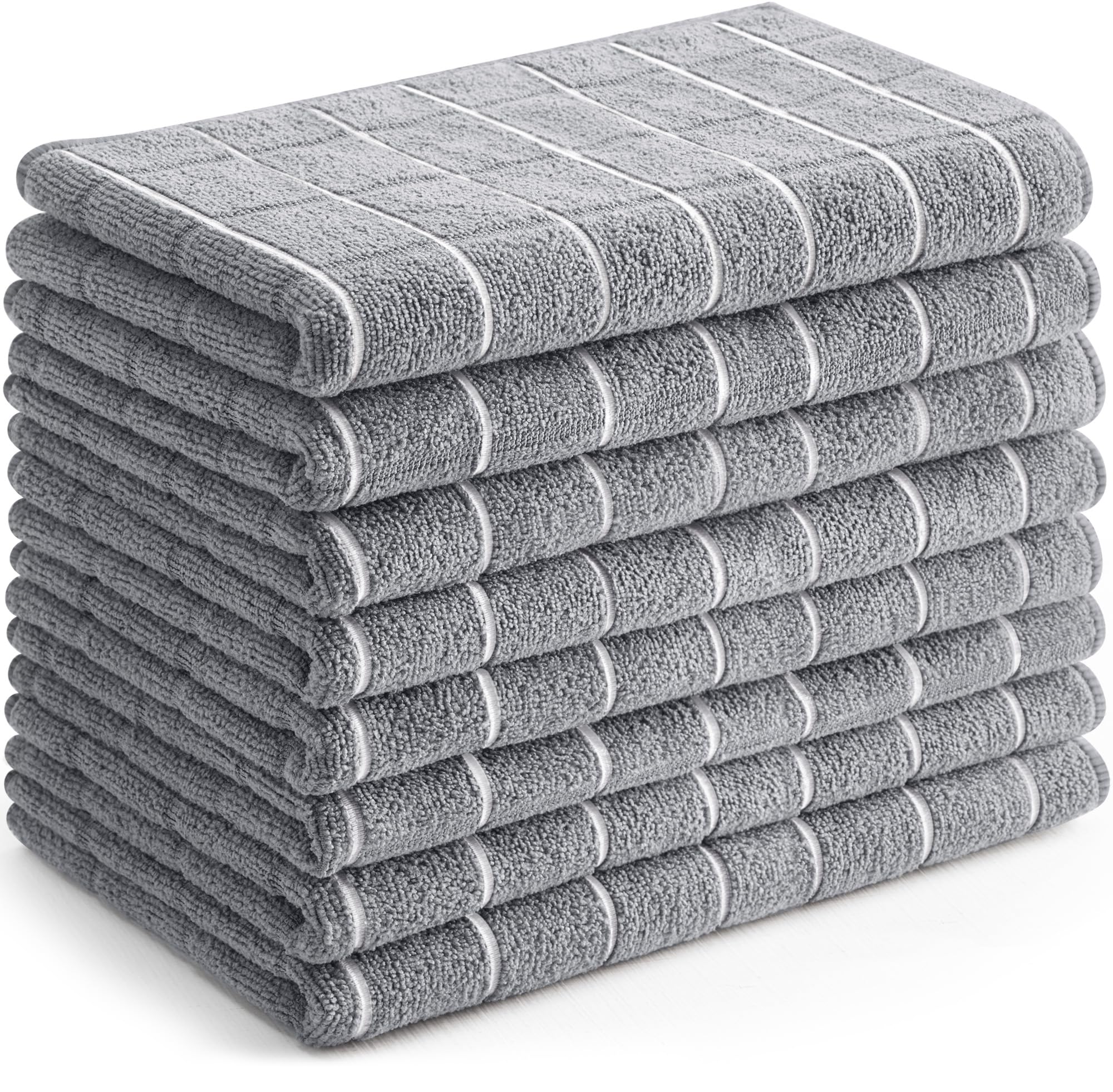 Photo 1 of Utopia Towels - Microfiber Kitchen Towels, Super Absorbent 18 x 26 Inches, Durable, Soft, and Lint Free Dish Towels, Ideal for Cleaning Dishes, Pans, and Kitchen Appliance (8 Pack, Grey)