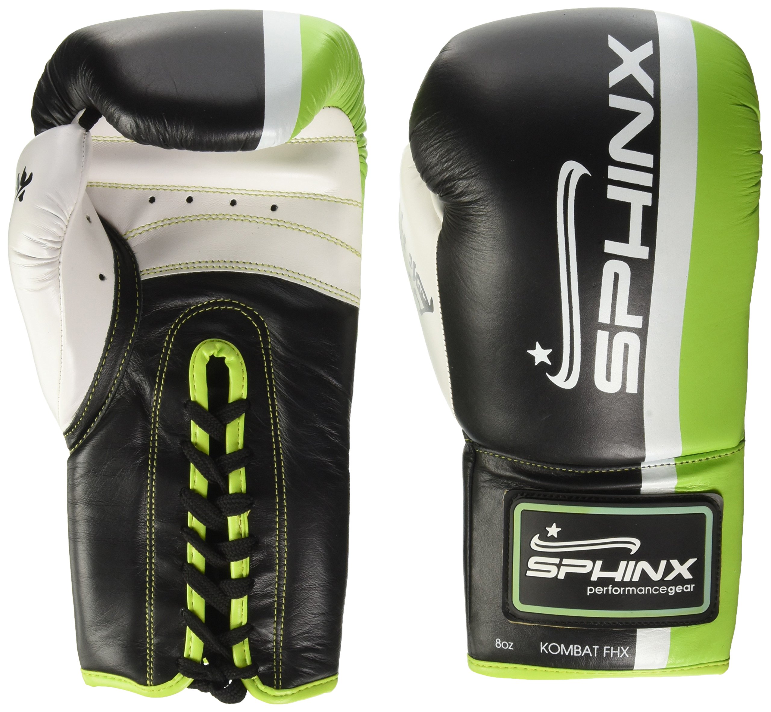 Sphinx Gear PRO-Fight Kombat Fhx Unisex Adult Boxing Glove, Black, 08 oz