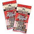 King Palm Prerolled Cones with Filter Tips - All Natrual Pre Rolled Wrap - Organic Palm Leaf Preroll Cone - 3 Cones per Pack, 2 Packs - (Red Apple, Dogwalker)