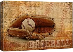 wall26 Canvas Print Wall Art Vintage Retro Baseball