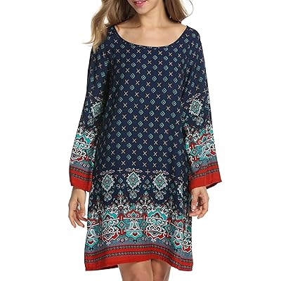 Hotouch Women Shift Dress Bohe Ethnic Style Boat Ghana | Ubuy
