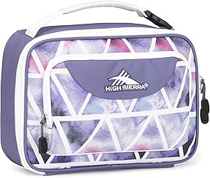 High Sierra Single Compartment Lunch Bag, One Size, Dreamscape/Purple Smoke/White