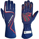 Racing Gloves SFI 3.3/5 Certified Flame Retardant, Aramid Knit, Anti-Slip Grip, Breathable, Secure Fit for Professional Drivers