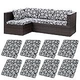 8Pcs Halloween Patio Cushion Covers Black White