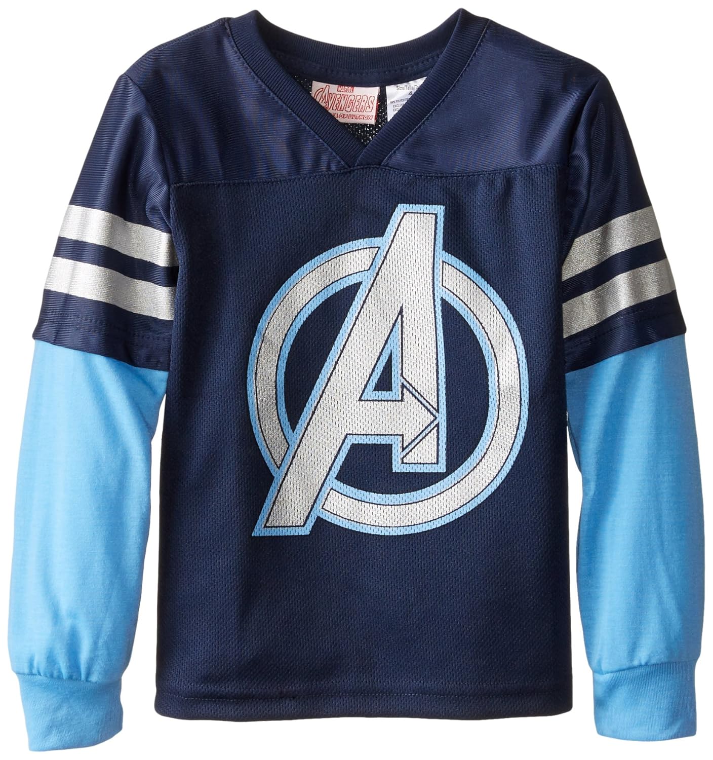 Marvel Boys' Avengers Football Jersey, Navy, 10/12 Clothing
