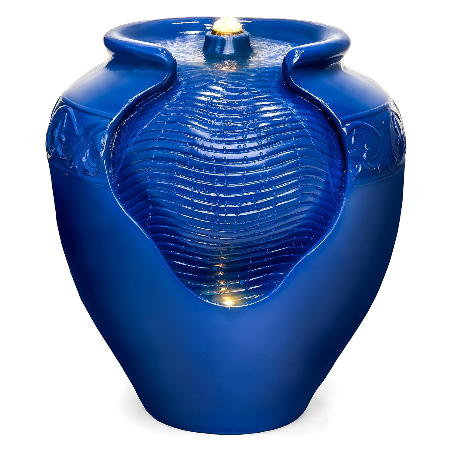Home Decor Floor Standing Fountains Zeckos Ceramic Indoor
