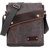 Messenger Bag, Vintage Small Canvas Shoulder Bag Crossbody Purse