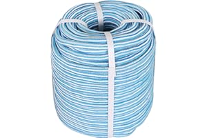 LIGUVCY 1/2 x 200FT, High Force Braided Polyester Arborist Tree Rope, 24 Strand Bull Rope, Extra Abrasion Resistant, UV Resistant Heavy Duty Tree Rope for Swings,Camping(Blue and White)