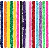 MehelloFeather 15Pcs Feather Boa 5Ft Artificial Fluffy Boas for Party Scene Arrangement Dance Party Clothing Decoration, Multicolor