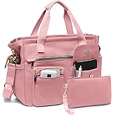 2Pcs/Set Large Canvas Tote Bag for Women, Laptop Work Bags Crossbody Shoulder Hobo Handbag Purse Travel Gym Teacher College