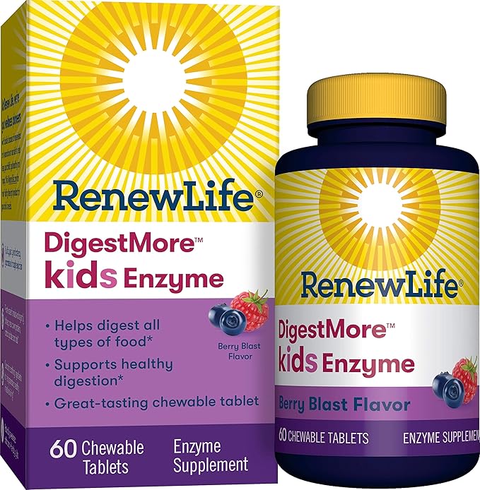 Renew Life Kids Digestive PlantBased Enzyme Supplement DigestMore