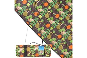 PICYALO Outdoor Picnic Blanket Brown Tree 80"x80" Large Sandproof Beach Blanket Waterproof Picnic Blankets Foldable for Camin