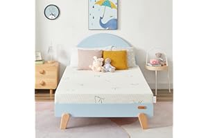 OUUI Twin Mattress, 5 Inch Memory Foam Mattress in a Box for Kids with Breathable Bamboo Cover, Medium Firm Gel Mattress for Bunk Bed, Trundle Bed, CertiPUR-US Certified