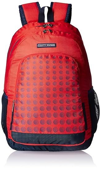 Tommy Hilfiger Polyester Red Laptop Bag (TH/BTS04OLI)