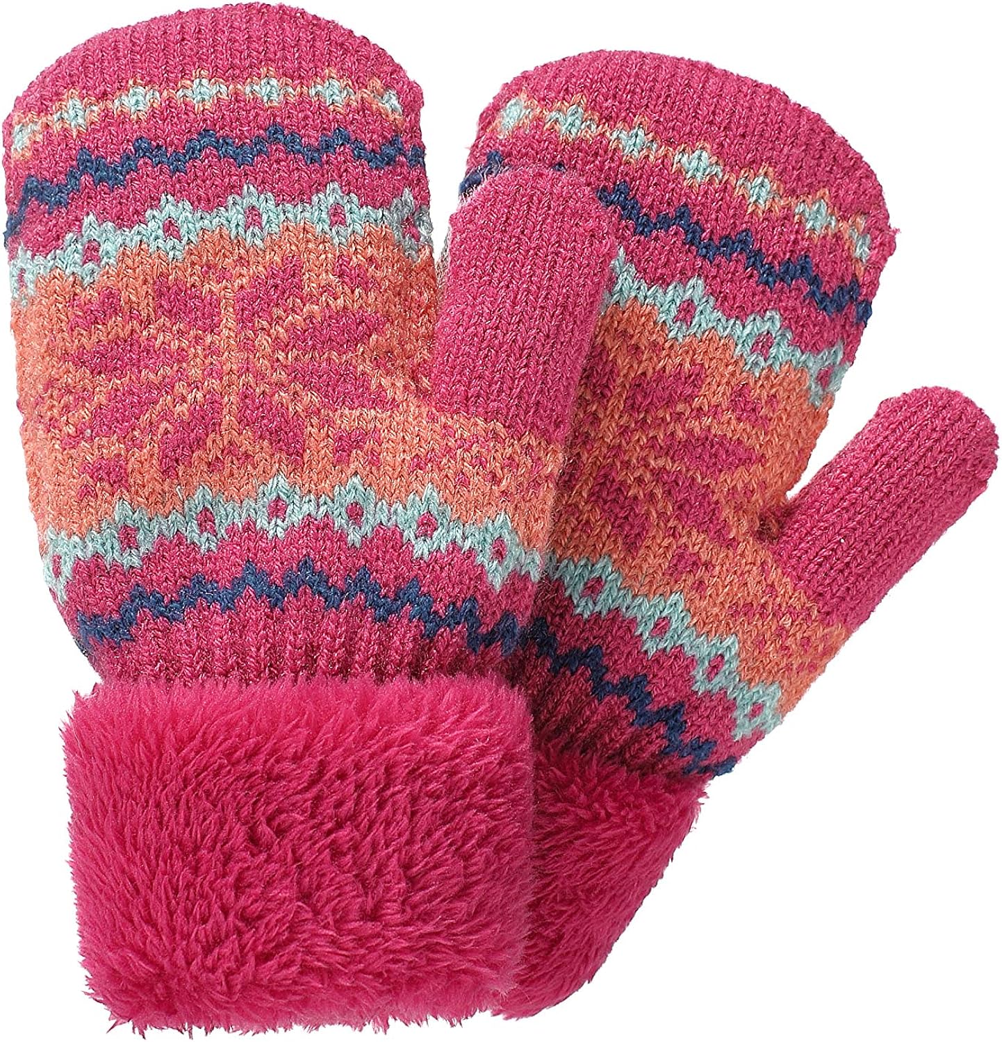 Pink Toddler Baby Winter Mittens Gloves With Thick Fleece Lining age 123years Clothing