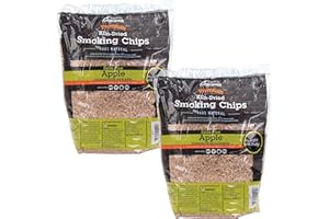 Camerons All Natural Extra Fine Apple BBQ Wood Chips, 2 Pack - 260 Cu. in. Bag, Approx 2 lbs ea- Kiln Dried Sawdust Shavings 