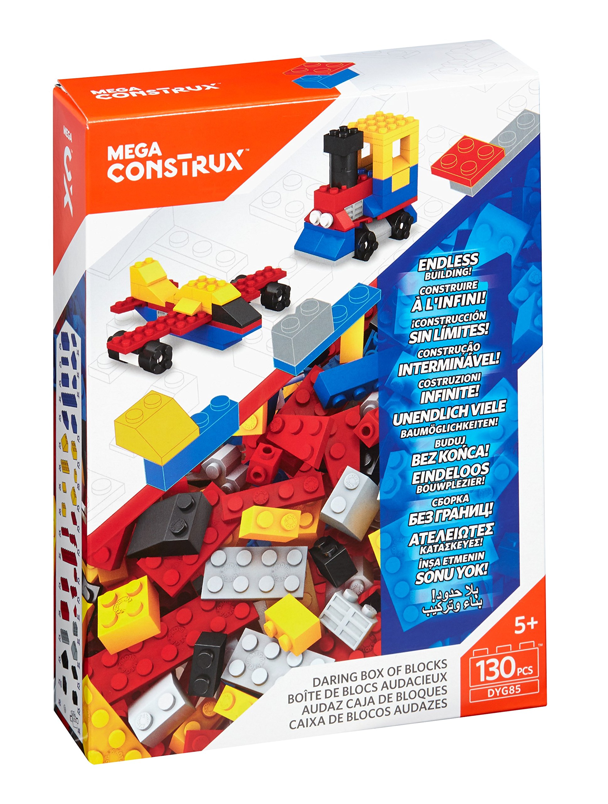 Mega Bloks Construx DYG85 Daring Box of Blocks 130pc