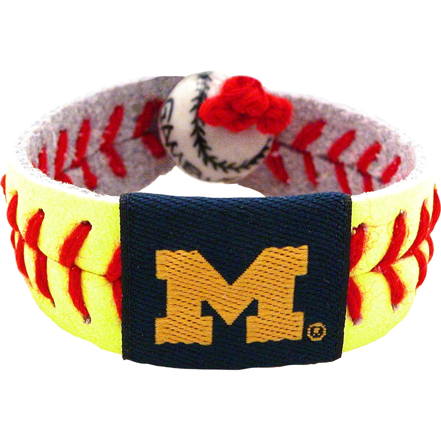 Michigan Wolverines Classic Softball Bracelet Jewelry & Watches Bracelets