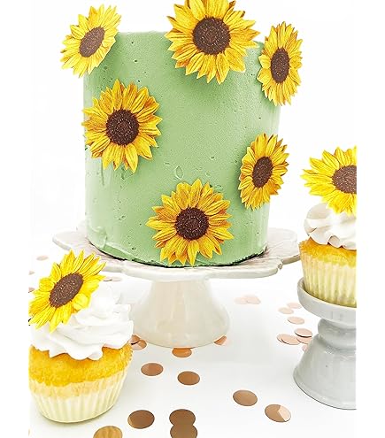 Rustic Wedding Cake Topper - Sunflower Heart Vine Love Sign For Garden Weddings