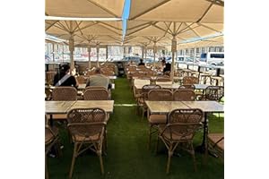 PURPLE LEAF French Counter Height Bar Stools Set of 4 Patio Rattan Aluminum Bamboo Pattern Finish Barstools with Back for Pool Garden Kitchen Island Outdoor Bar Chairs, Brown