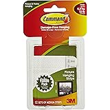 Command Picture Hanging Strips Value Pack, Medium, White, 12-Strips (17204-12ES)
