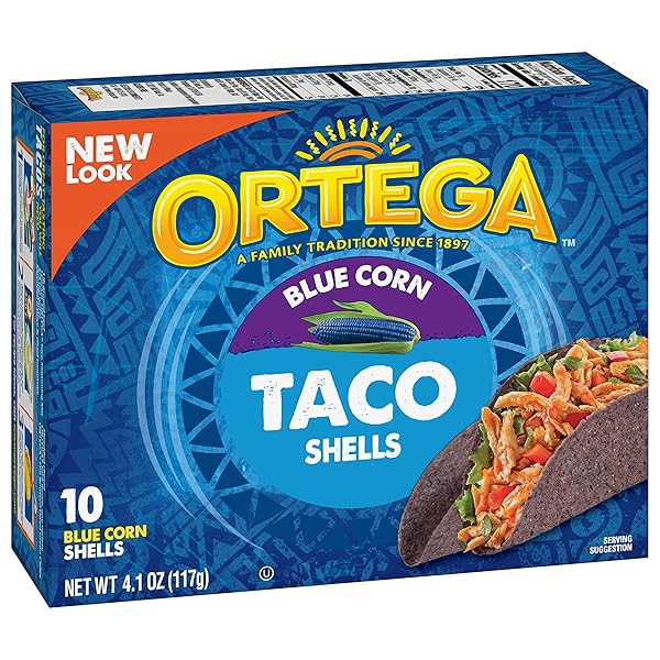 ORTEGA TACO SHELLS, BLUE CORN, 10 COUNT