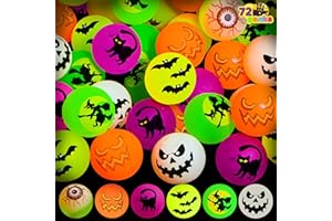 JOYIN 72 PCS Halloween Bouncy Balls, Glow in The Dark Bouncing Balls Eyeballs for Halloween Party favors Decorations, Halloween goodie bag fillers, Trick or Treating School Classroom Game Prizes