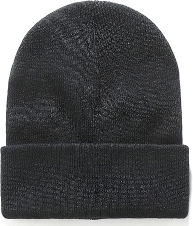 kids black bobble hat