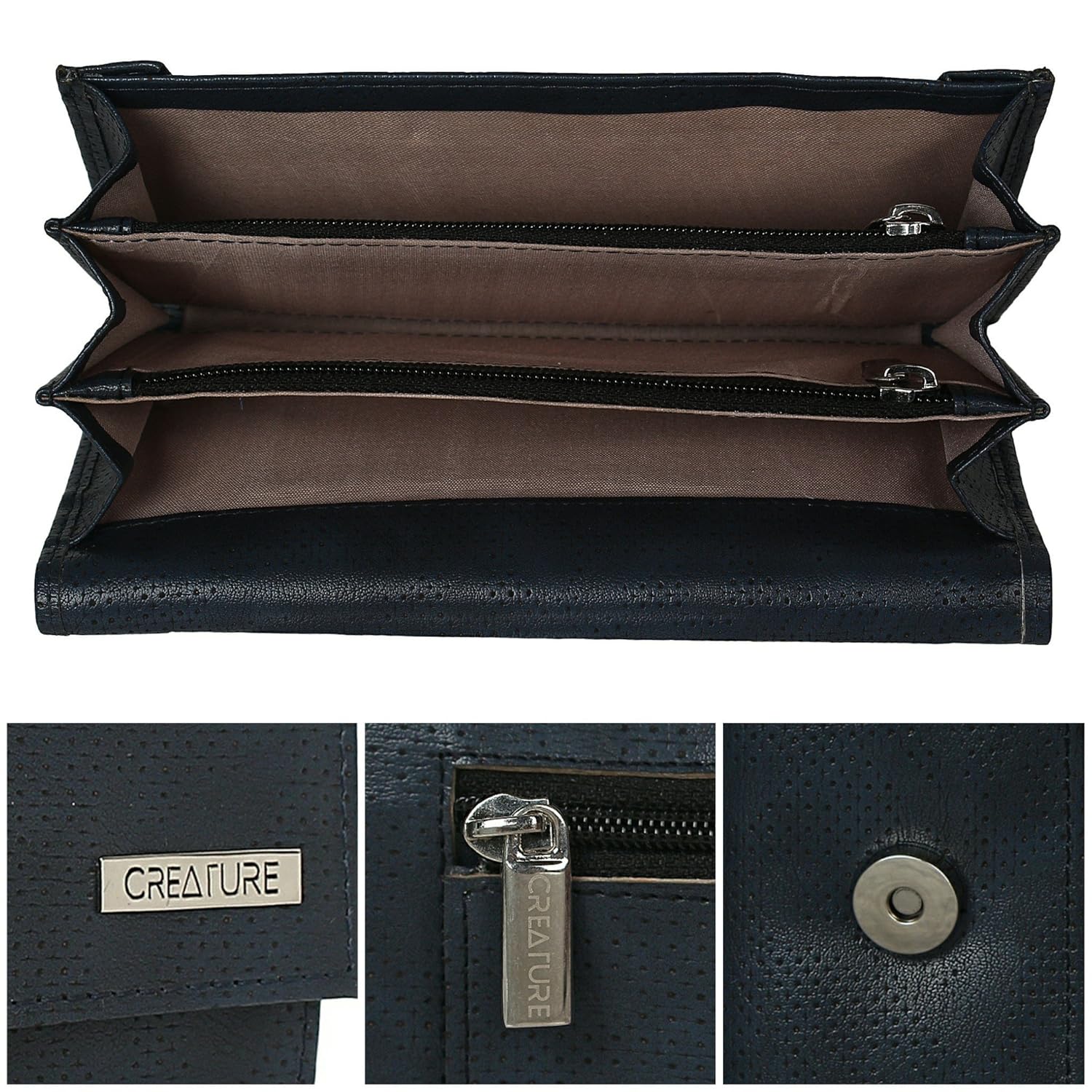 creature handcrafted women's clutch(color-blue||cl-03)