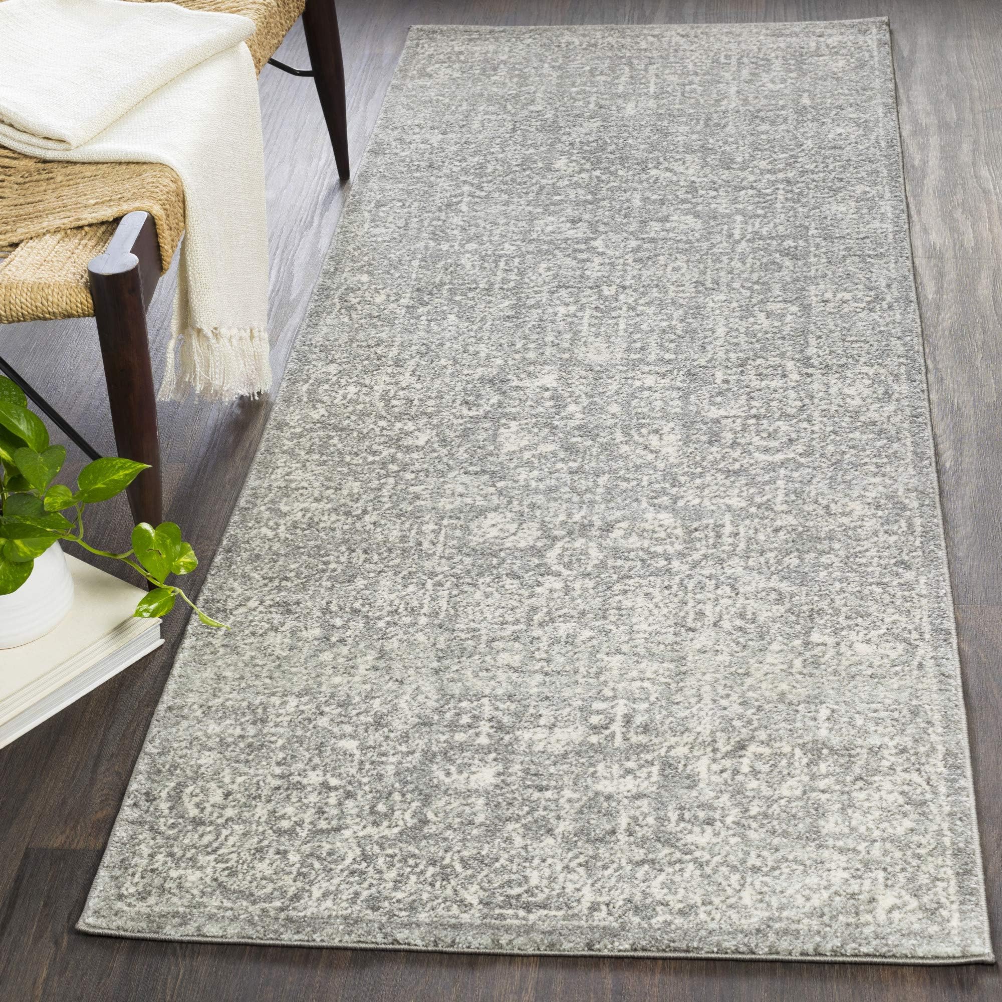 Gustavo Gray and Ivory Updated Traditional Area Rug 2'7" x 7'3